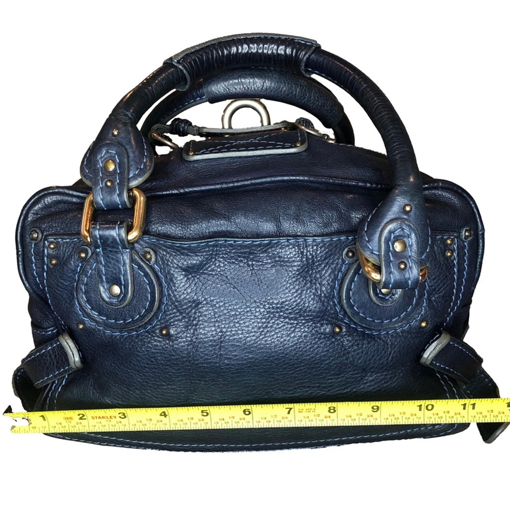 CHLOE Paddington Navy Blue Leather Tote Hand Bag CHLOE Padlock - Picture 8 of 16